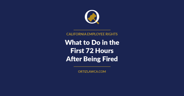 Article graphic: What to Do in the First 72 Hours After Being Fired