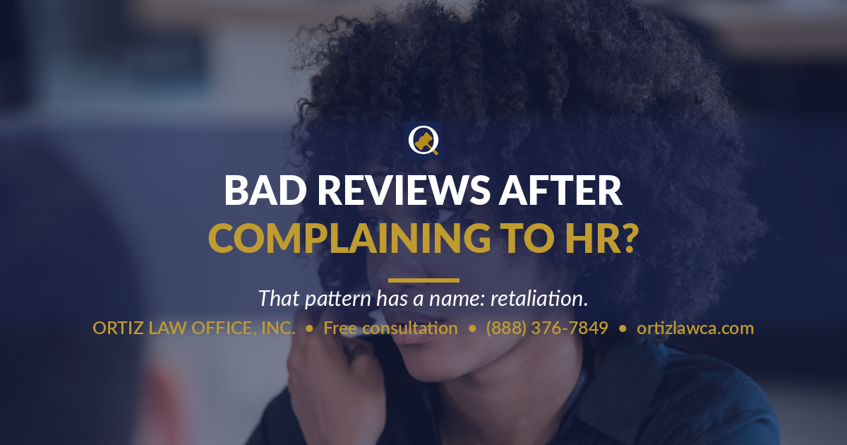 Suddenly Getting Bad Performance Reviews After Complaining to HR? That Pattern Has a Name
